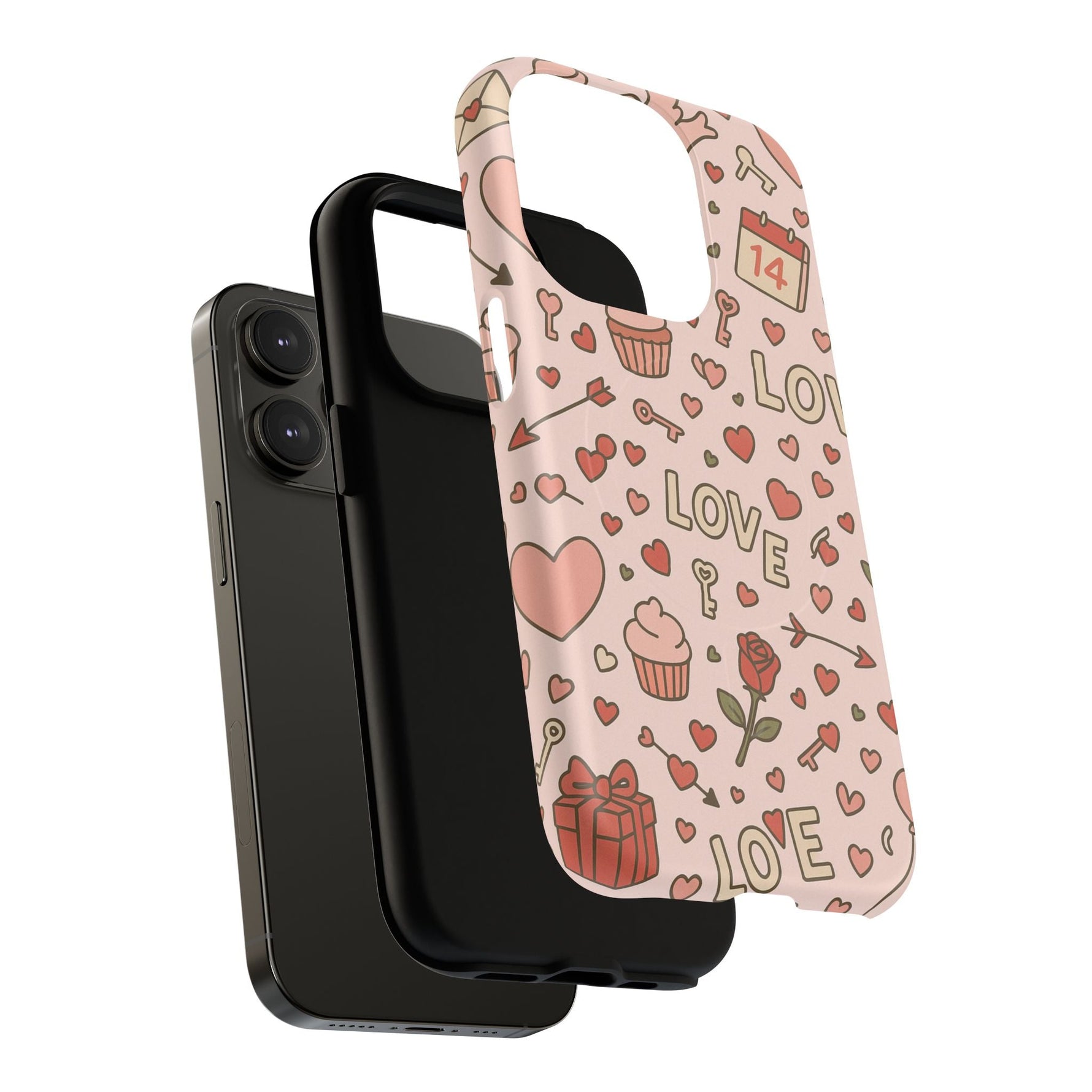 Sweet Love Pattern iPhone Case (MagSafe compatible)  Shamo's