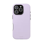 Lilac Purple Solid Color Pastel MagSafe Compatible Impact-Resistant iPhone Case