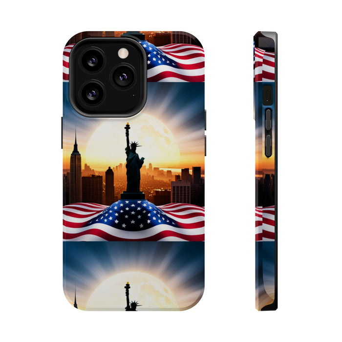 MagSafe American Flag Tough Phone Case: Show Your Patriotism in Style