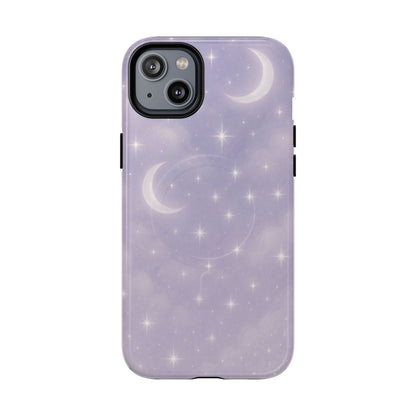 Celestial Lavender iPhone Case — Moon & Stars MagSafe Compatible - Shamo's
