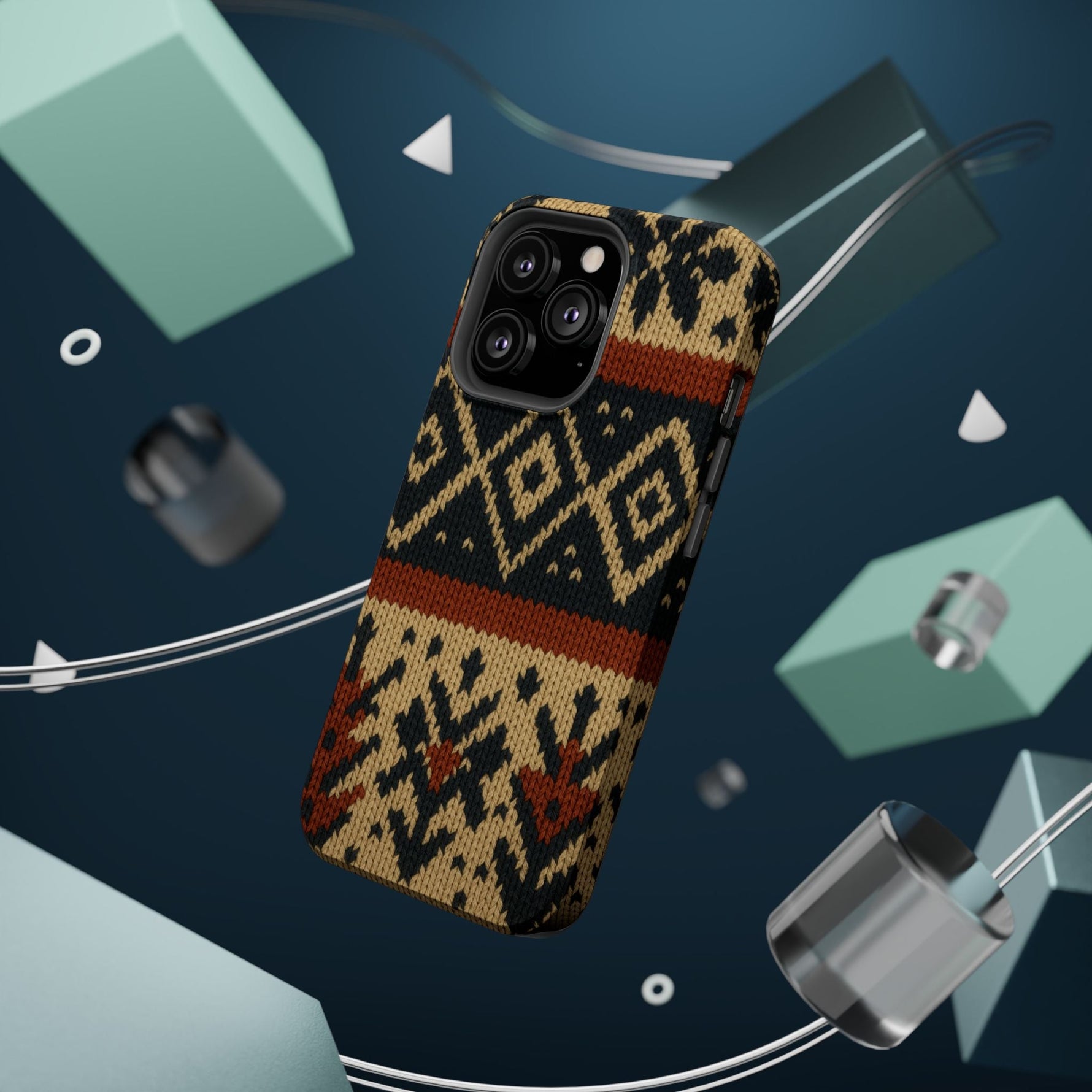 Nordic Knit Pattern MagSafe Impact-Resistant iPhone Case  Shamo's
