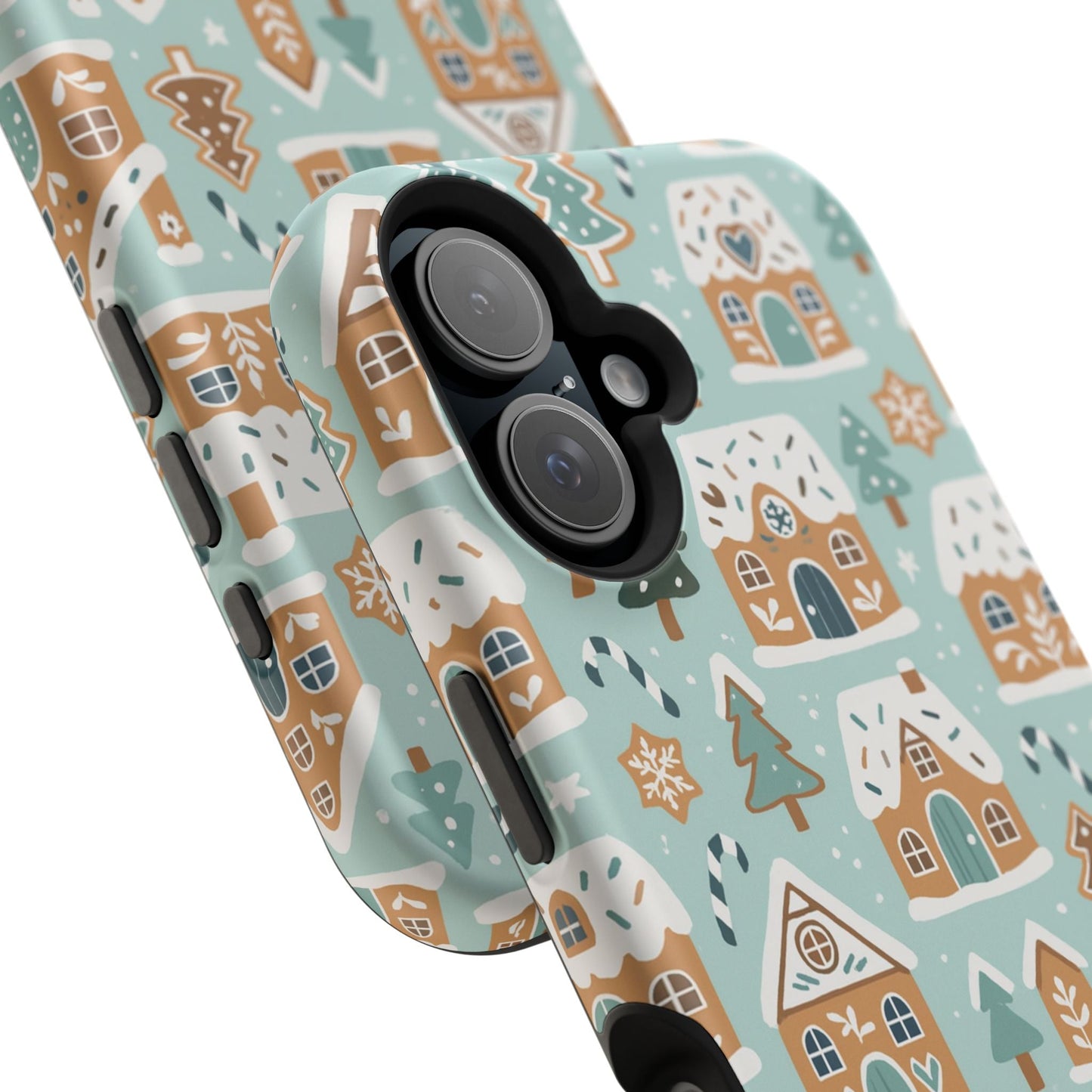 Winter Gingerbread Village Holiday Theme iPhone Case with MagSafe compatibility  Shamo's