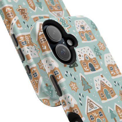 Winter Gingerbread Village Holiday Theme iPhone Case with MagSafe compatibility  Shamo's