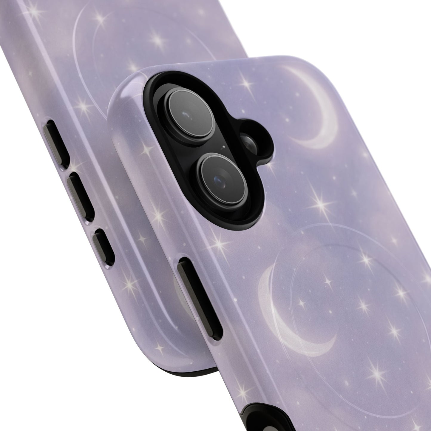 Celestial Lavender iPhone Case — Moon & Stars MagSafe Compatible