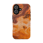 iPhone-Hülle aus bernsteinfarbenem Achatmarmor – kompatibel mit MagSafe