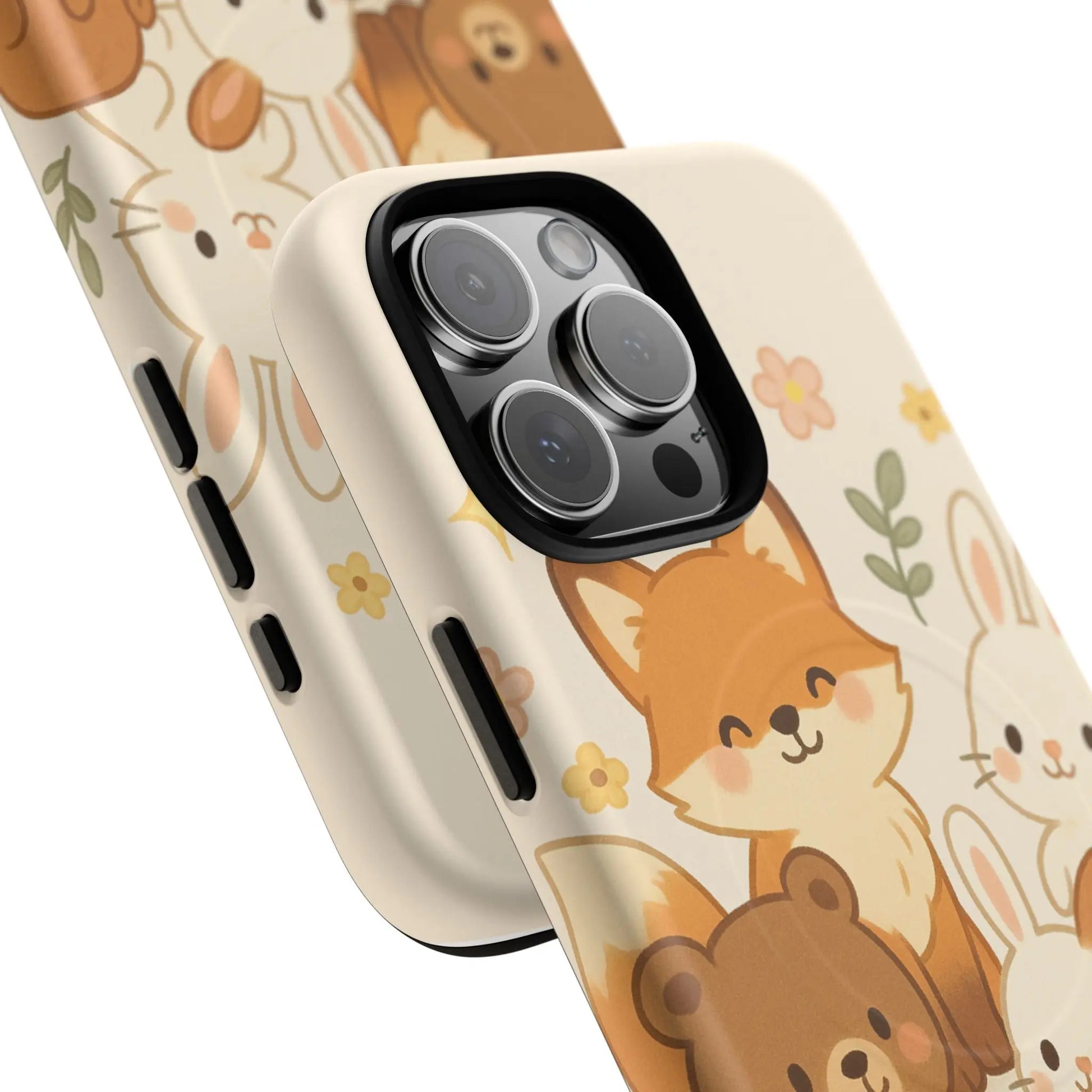 Forest Friends iPhone Case — Fox, Bear & Bunny Design. with MagSafe  Shamo's