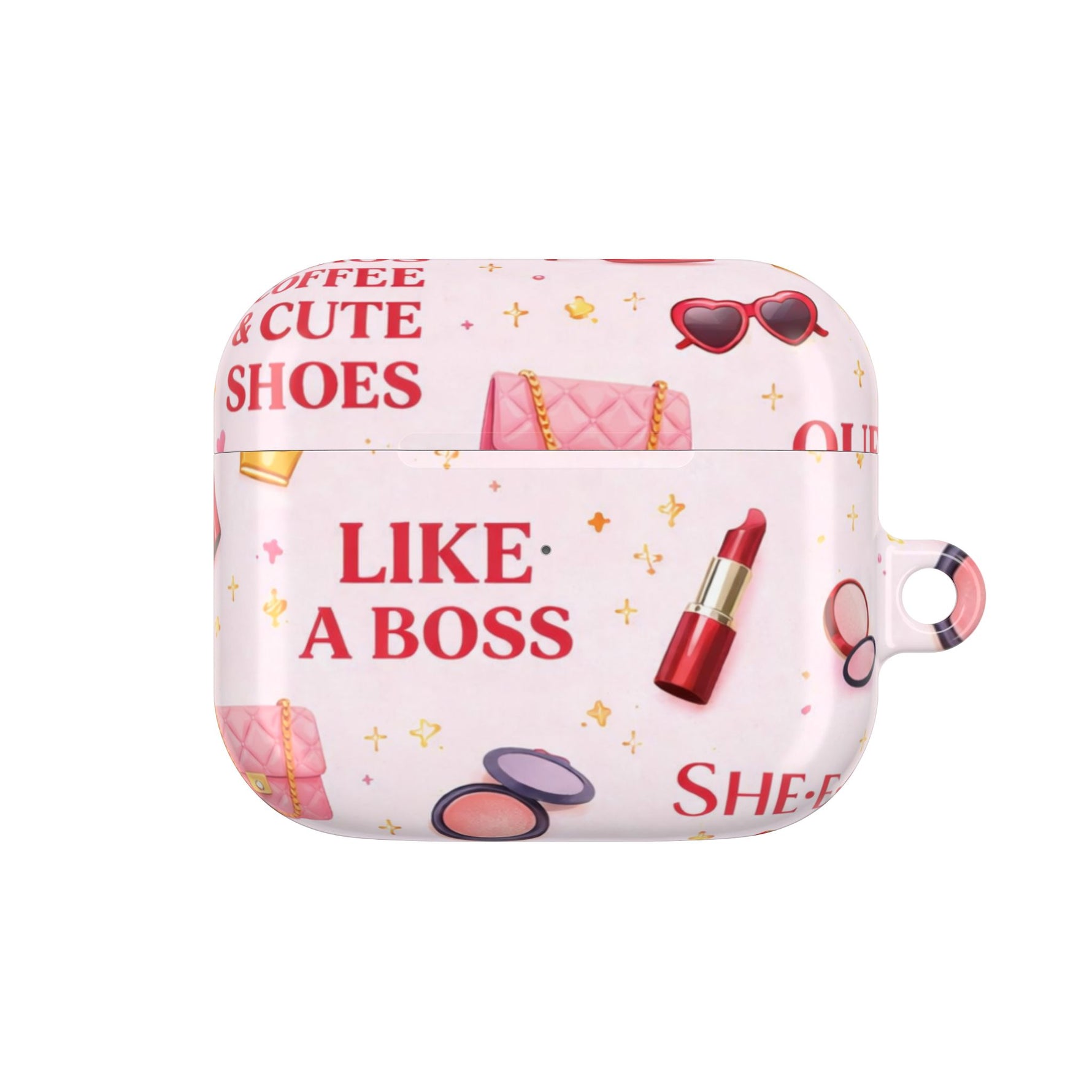 AirPods Case — 'Like a Boss' Pink Cosmetic Pattern Protective Case