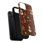 Snowman & Gingerbread Tough iPhone Case (MagSafe compatible)  Shamo's