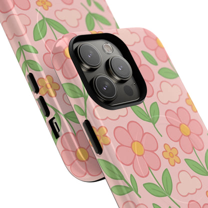 Floral Tough MagSafe Magnetic Phone Case - Stylish Protection for Your Device