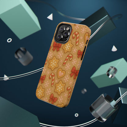 Candy Cane & Gingerbread Holiday iPhone Case — Impact-Resistant