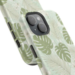 Tropical Monstera Phone Case, Impact-Resistant Magnetic iPhone Cover with MagSafe Compatibility