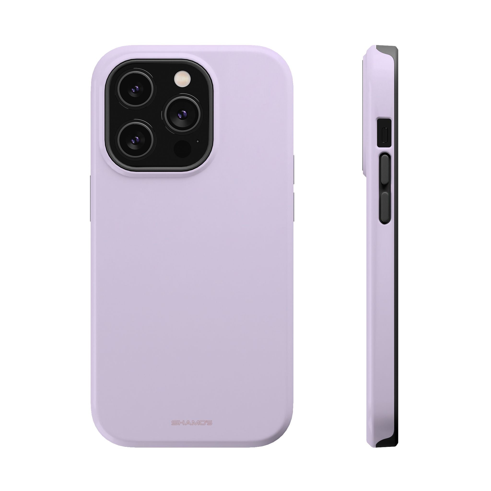 Lilac Purple Solid Color Pastel MagSafe Compatible Impact-Resistant iPhone Case - iPhone 14 Pro / Glossy - Shamo's
