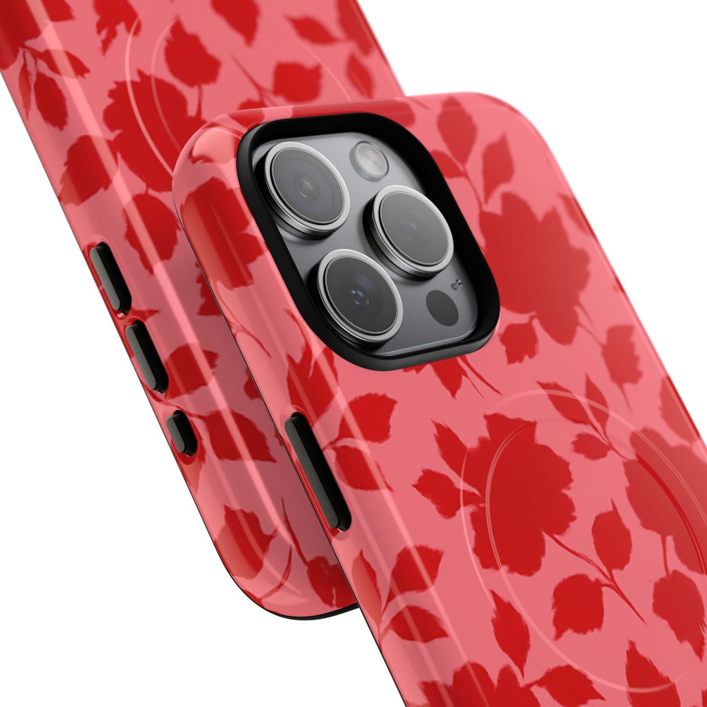 Red Floral Love iPhone Case (MagSafe compatible)