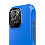 Cobalt Pop Blue Solid Color Impact-Resistant iPhone Case | Slim Shockproof MagSafe-Compatible