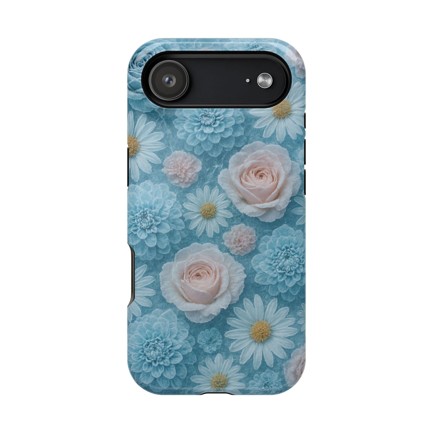 Frozen Floral Rose & Daisy Impact iPhone Case | MagSafe compatible  Shamo's iPhone 17 Air / Glossy