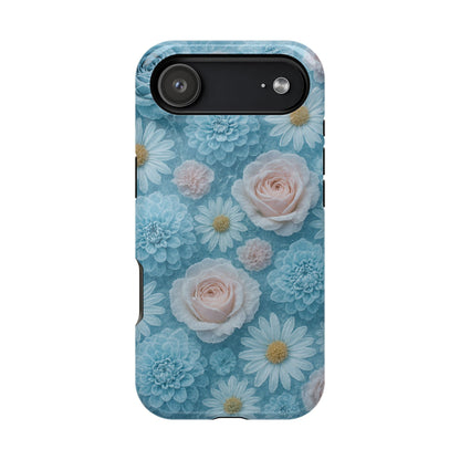 Frozen Floral Rose & Daisy Impact iPhone Case | MagSafe compatible  Shamo's iPhone 17 Air / Glossy