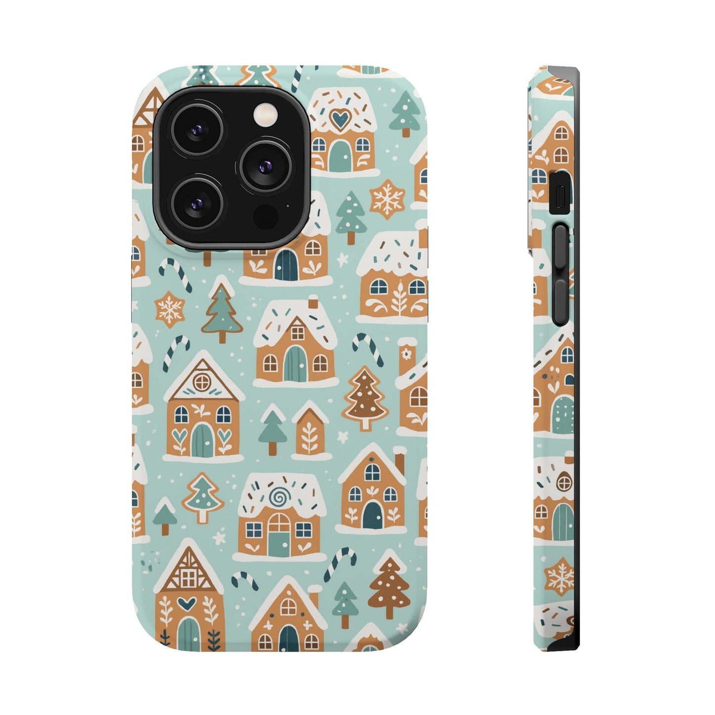 Winter Gingerbread Village Holiday Theme iPhone Case with MagSafe compatibility  Shamo's iPhone 14 Pro / Matte
