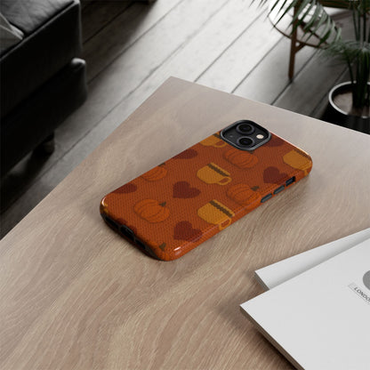 Fall Pumpkin & Coffee iPhone Case