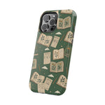 Botanical Journal Pattern iPhone Case | MagSafe Compatible Impact-Resistant Protective Cover