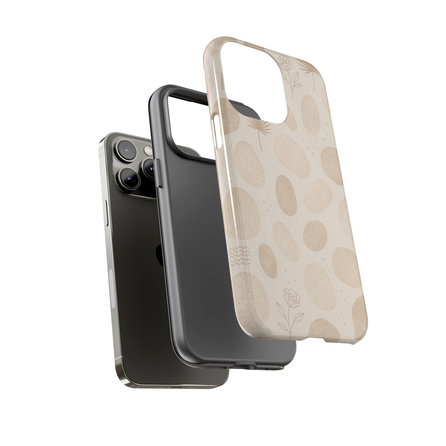 Neutral Pebble Pattern Tough iPhone Case  Shamo's
