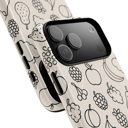 Fruit Pattern Tough iPhone Case | Compatible with MagSafe