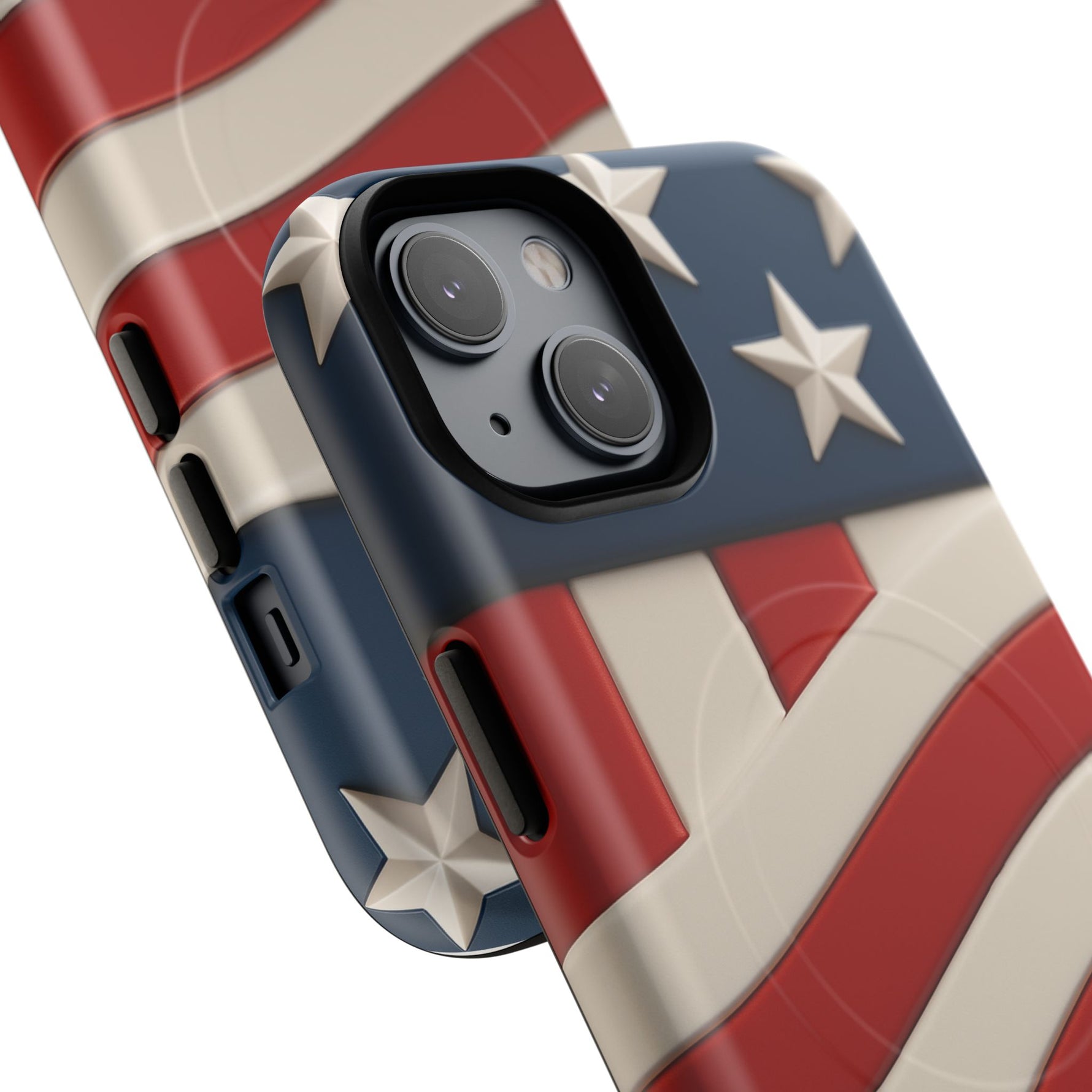 Patriotic iPhone Cases - MagSafe Tough American Flag Design - Shamo's