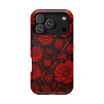 Melted Lava Dark Red Floral iPhone Case — MagSafe Compatible  Shamo's iPhone 17 Pro / Matte