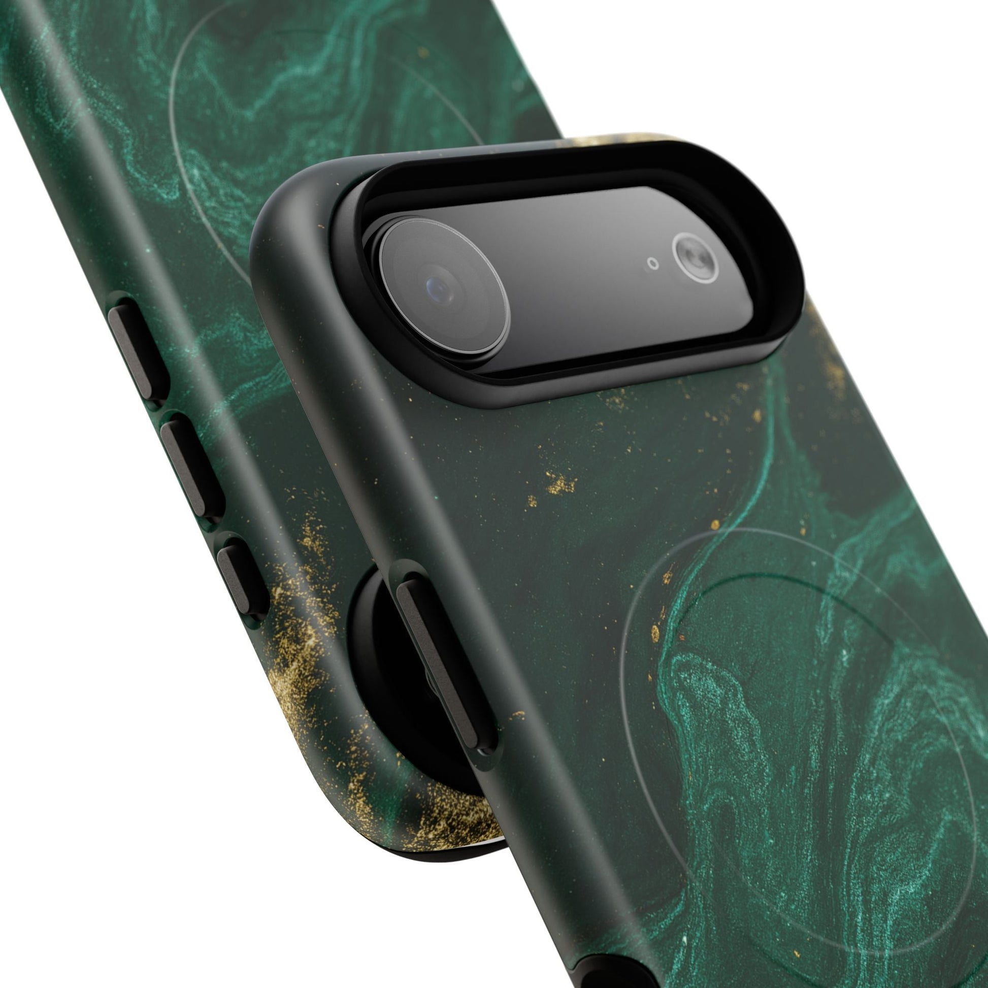 Emerald Marble with Gold Veins iPhone Case | with MagSafe  Shamo's