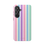 Pastel Stripe MagSafe Compatible Magnetic Impact-Resistant Phone Case - Samsung Galaxy S26 Plus / Glossy - Shamo's
