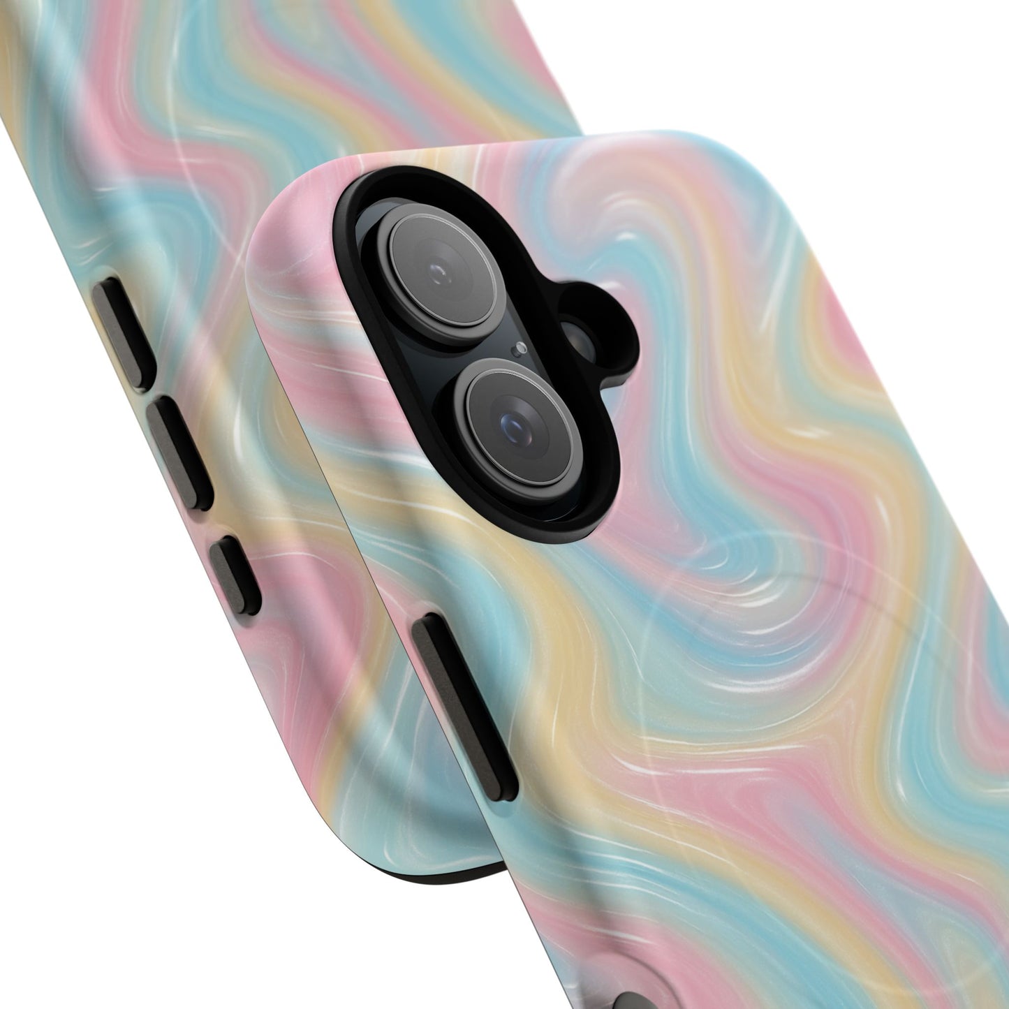 Rainbow Marble Swirl iPhone Case with MagSafe