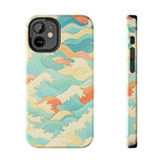 Ocean Wave Tough Phone Case — Pastel Retro Surf Pattern  Shamo's iPhone 12 Mini