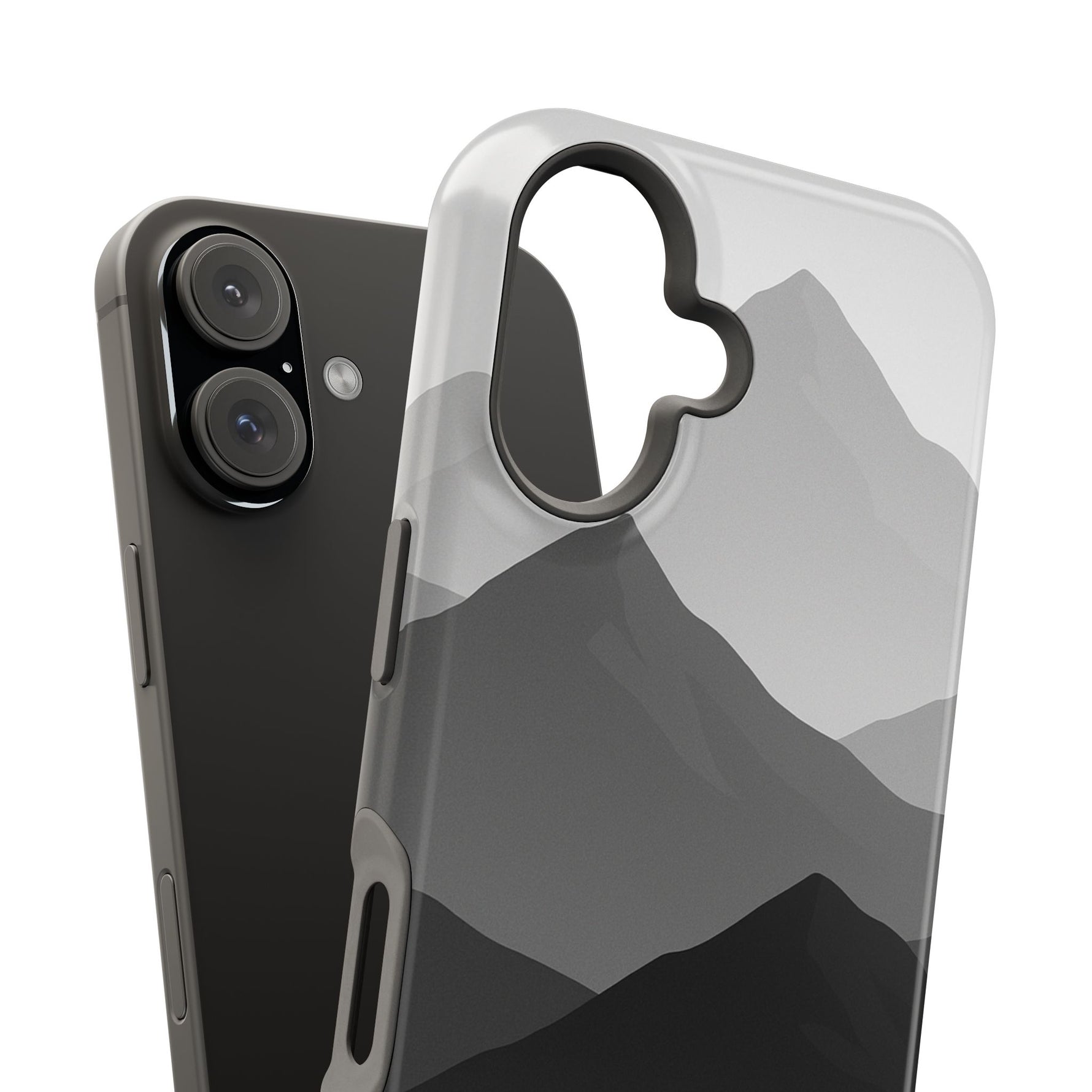 Monochrome Mountain Design iPhone Case | MagSafe