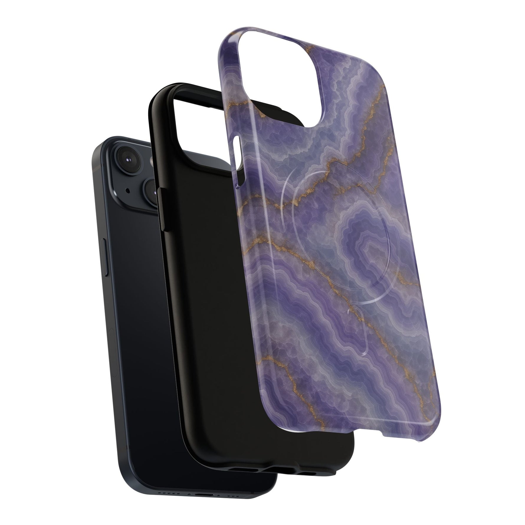 Purple Agate Marble iPhone Case with MagSafe  Shamo's