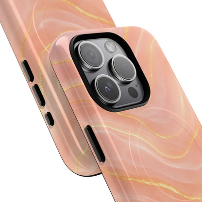 Luxury Series Pink Marble iPhone Case compatible with MagSafe - Shamo's