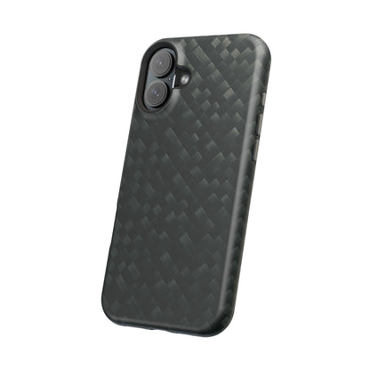 Dark Carbon Fiber Texture Magnetic Impact-Resistant iPhone Case | MagSafe compatible  Shamo's
