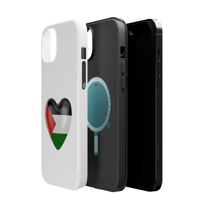 MagSafe Tough Cases with Palestinian flag in heart shape
