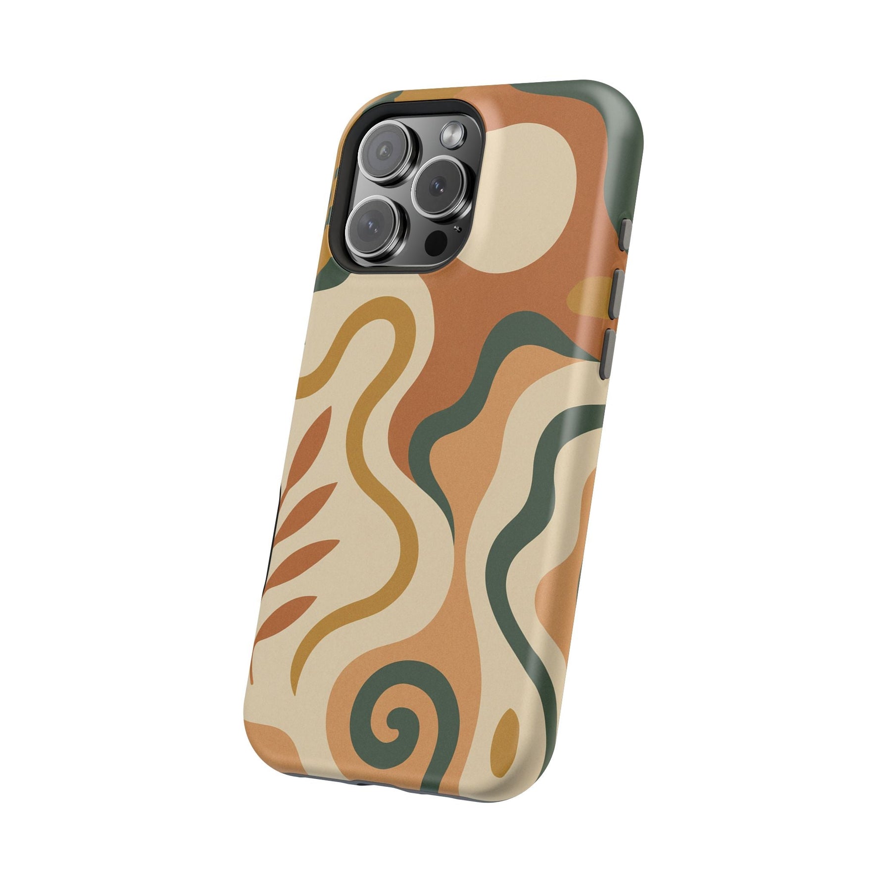 Abstract Earth-Tone Impact iPhone Case — MagSafe  Shamo's