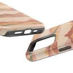 Sunset Trails – Desert Landscape MagSafe Phone Case, glossy square triple-camera Pro model, port openings and edge details