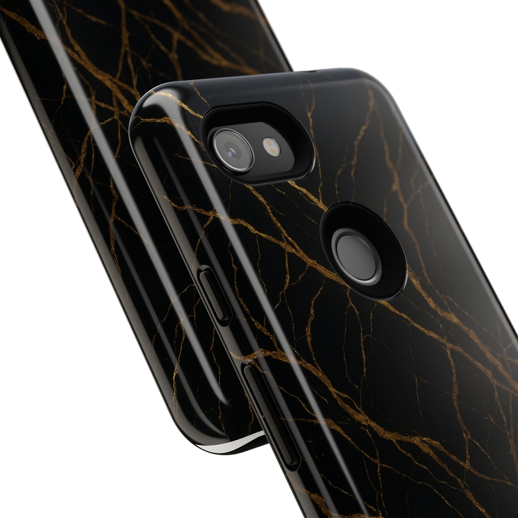 Black Marble Tough iPhone Case  Shamo's
