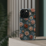 Frozen Floral Vintage Roses & Daisies iPhone Case with MagSafe compatibility  Shamo's