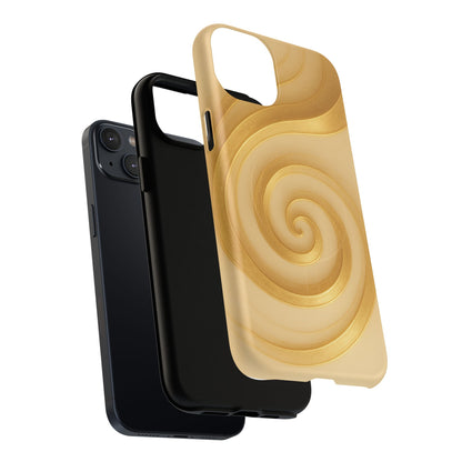 Luxury Series Swirl Gold iPhone Case compatible with MagSafe