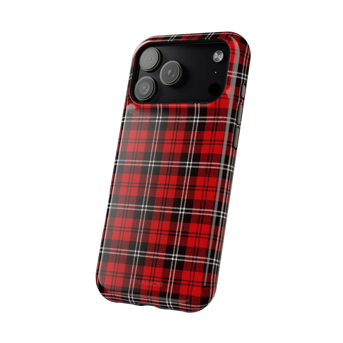 Funda para iPhone resistente a impactos con cuadros escoceses rojos | Compatibilidad con MagSafe