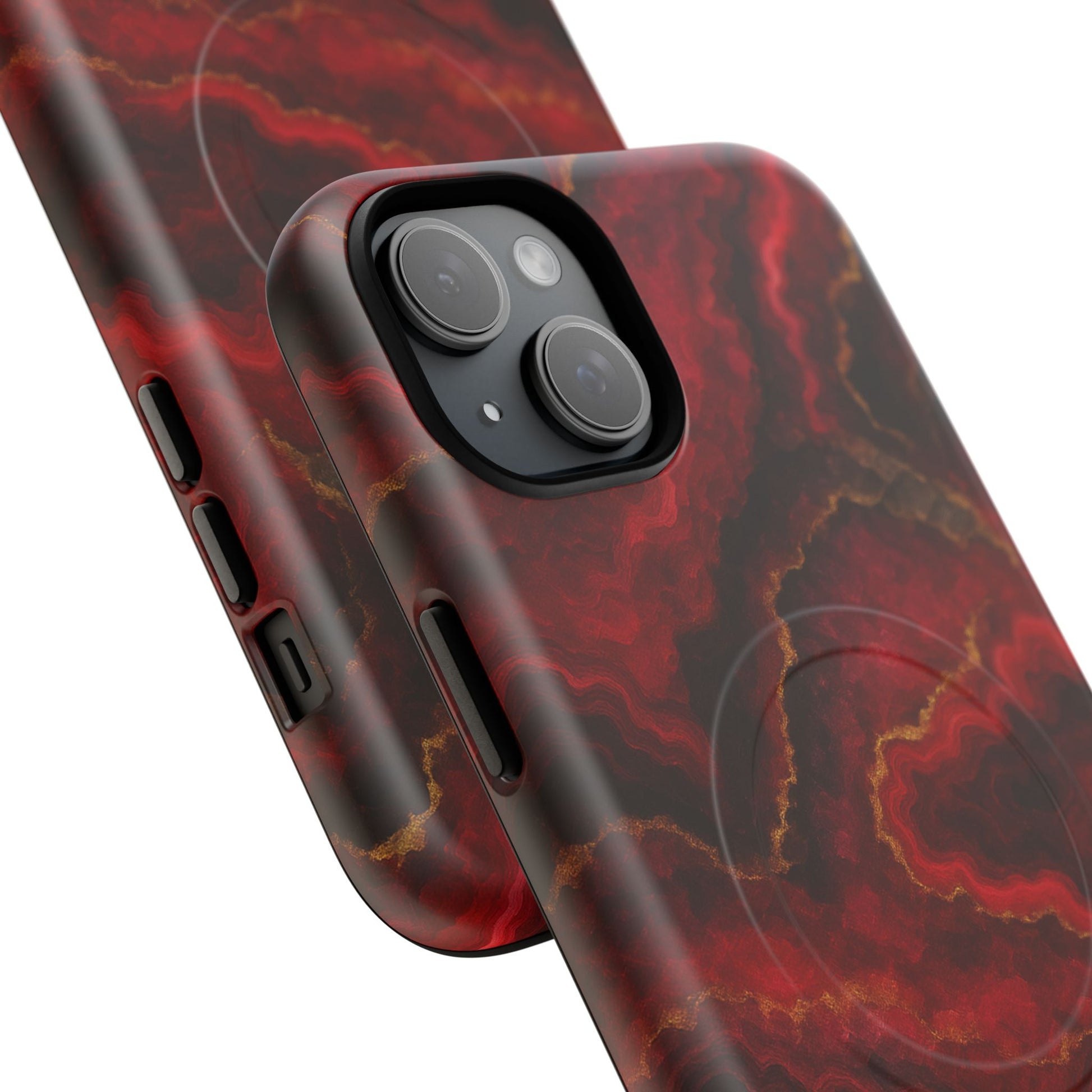 Red Marble iPhone Case with MagSafe - Shamo's