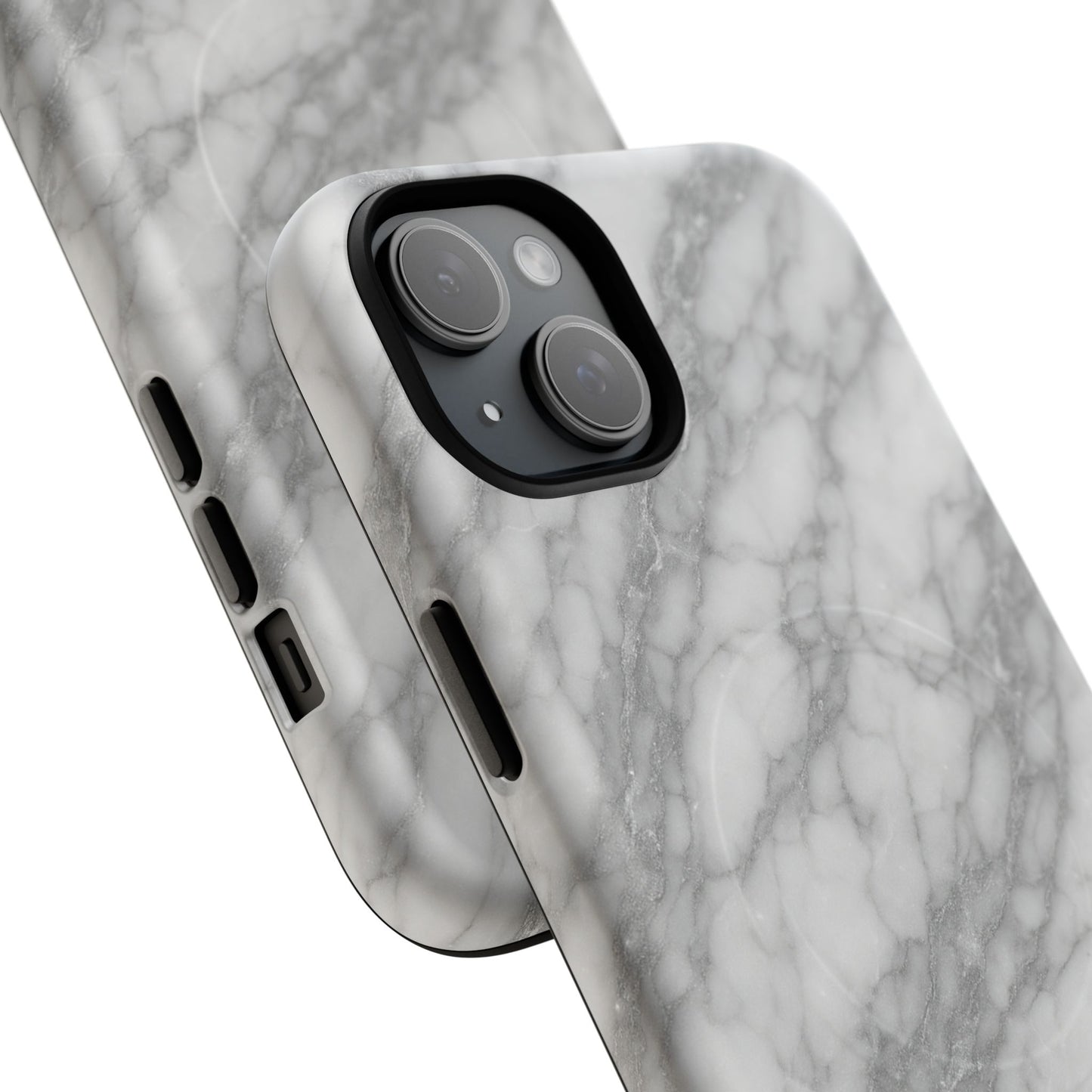 Silver Mist Marble iPhone Case with MagSafe - Shamo's