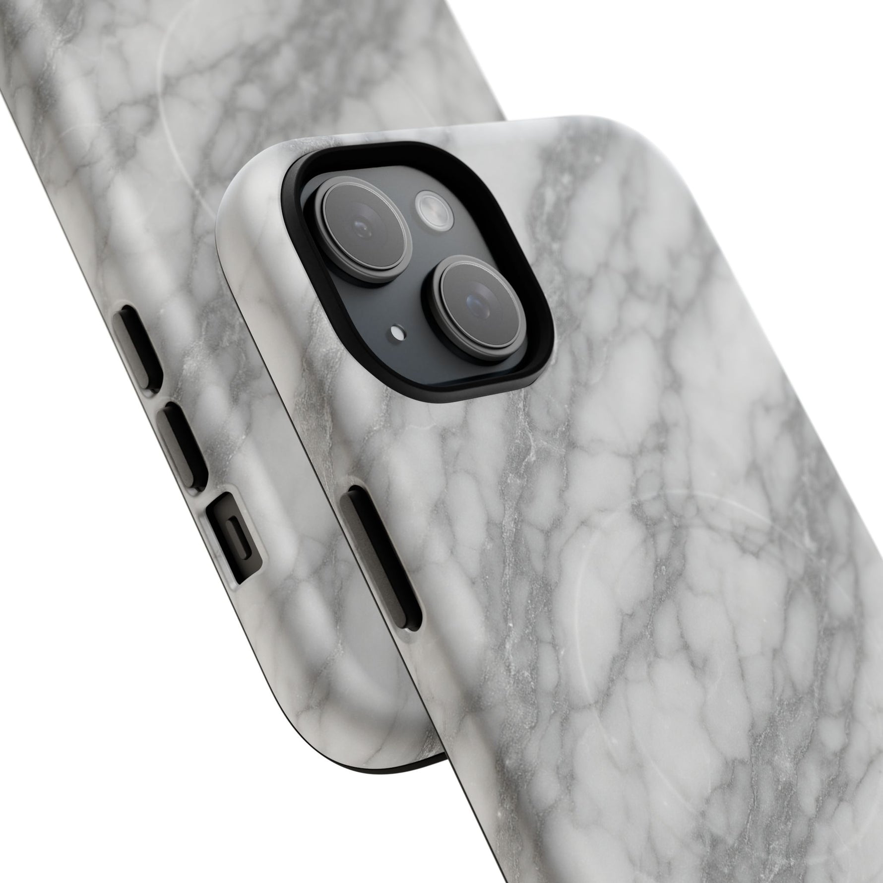 Silver Mist Marble iPhone Case with MagSafe - Shamo's