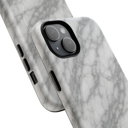 Silver Mist Marble iPhone Case with MagSafe - Shamo's