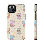 Cute Pastel Bear Impact Phone Case | Heart & Star Kawaii Pattern  Shamo's iPhone 13