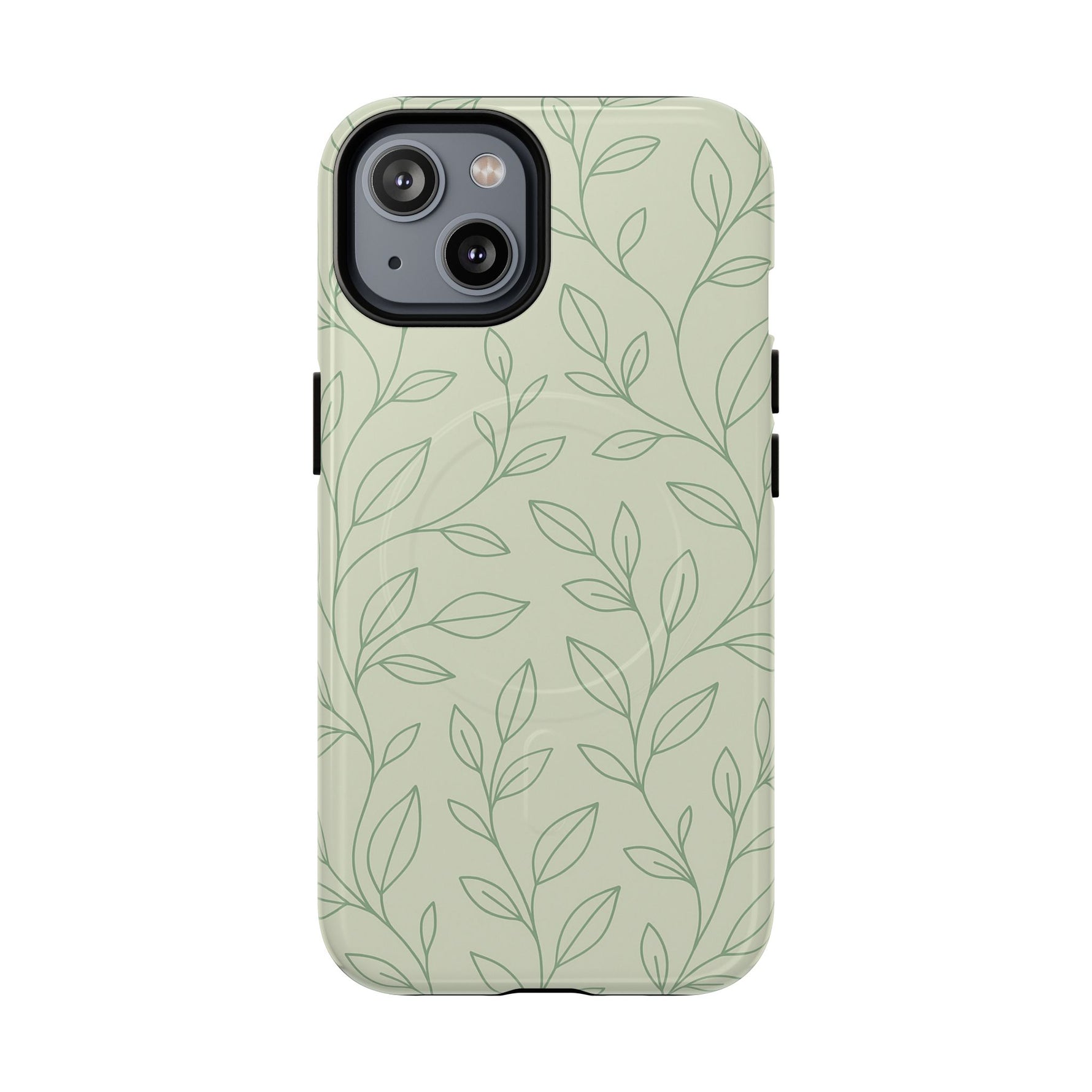 Sage Botanical Leaves Floral iPhone Case | MagSafe - Shamo's