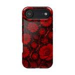 Melted Lava Dark Red Floral iPhone Case — MagSafe Compatible  Shamo's iPhone 17 Air / Glossy