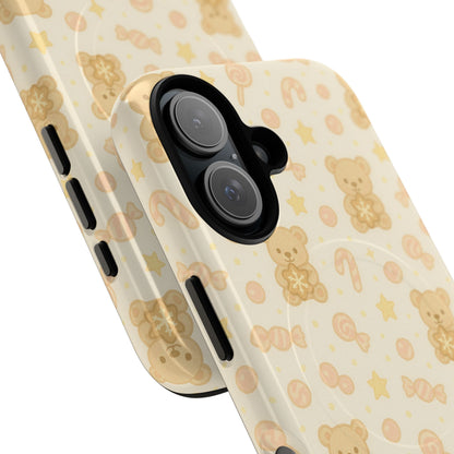 Cute Beige Teddy Bear iPhone Case with MagSafe